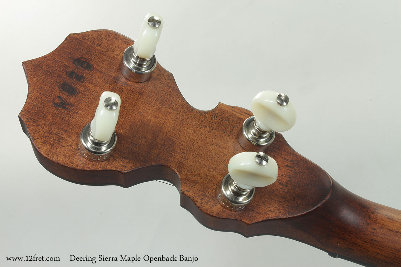 Deering Sierra Maple Openback Banjo Head Rear View