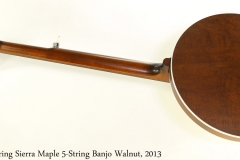 Deering Sierra Maple 5-String Banjo Walnut, 2013 Full Rear View