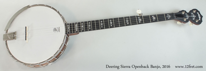 Deering Sierra Openback Banjo, 2016 Full Front View