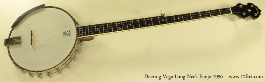 Deering Vega Long Neck Banjo full front view