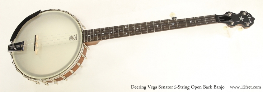 Deering Vega Senator 5-String Open Back Banjo   Full Front View