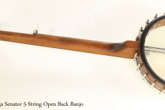 Deering Vega Senator 5-String Open Back Banjo   Full Rear View