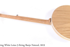 Deering White Lotus 5-String Banjo Natural, 2019 Full Rear View