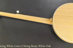 Deering White Lotus 5 String Banjo White Oak Full Rear View