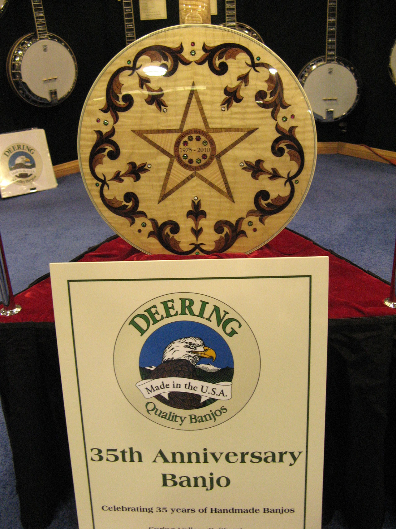 Deerring 35th Anniversary Limited Edition Banjo  On display at NAMM 2011