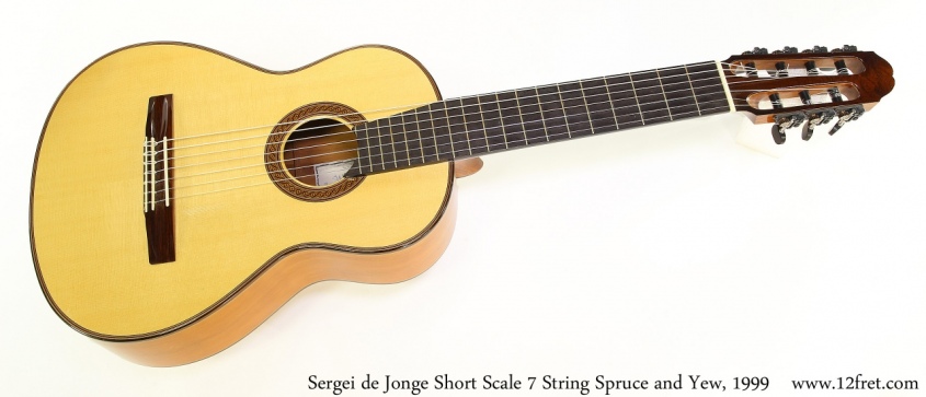 Sergei de Jonge Short Scale 7 String Spruce and Yew, 1999 Full Front View