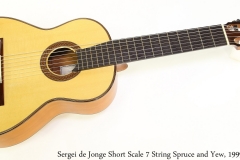 Sergei de Jonge Short Scale 7 String Spruce and Yew, 1999 Full Front View
