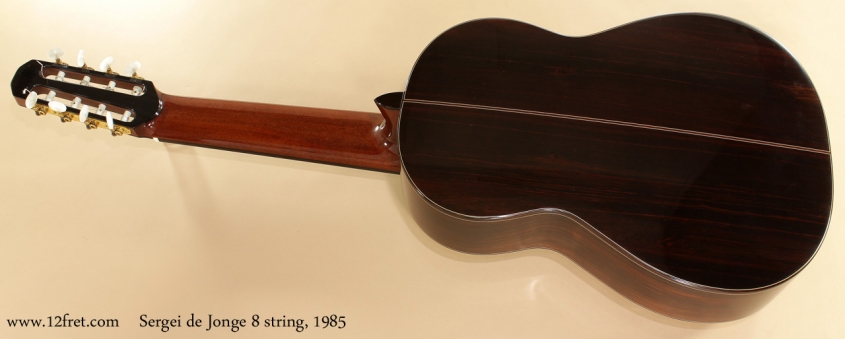 Sergei de Jonge 8 String Classical 1985 full rear view