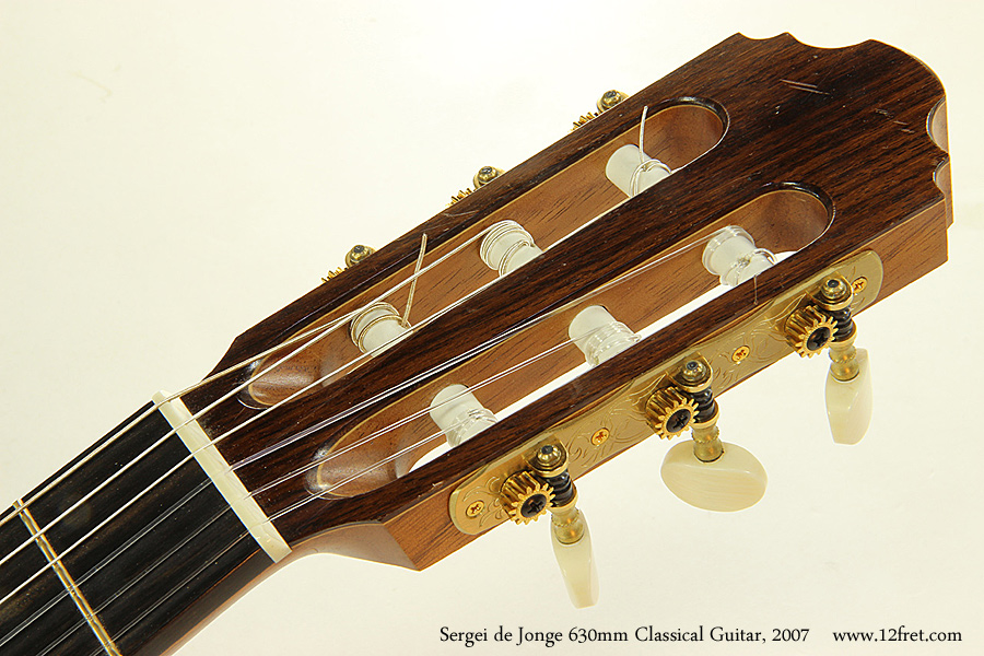 Sergei de Jonge 630mm Classical Guitar, 2007 Head Front View