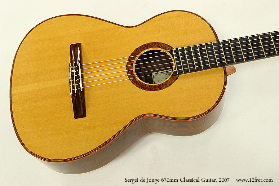 Sergei de Jonge 630mm Classical Guitar, 2007 Top View