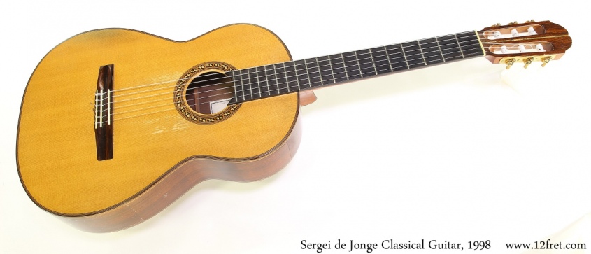 Sergei de Jonge Classical Guitar, 1998 Full Front View