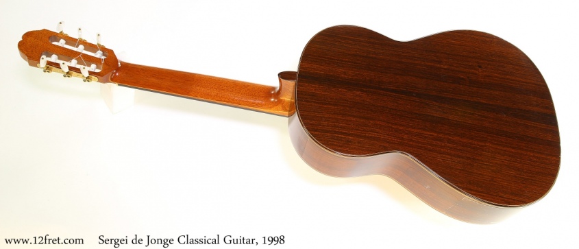 Sergei de Jonge Classical Guitar, 1998 Full Rear View