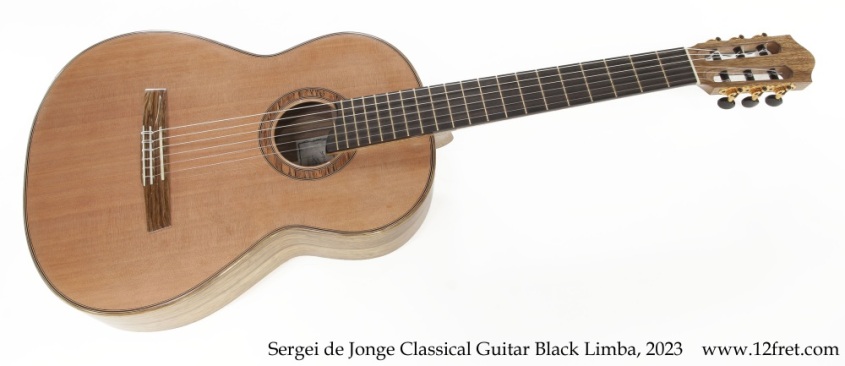 Sergei de Jonge Classical Guitar Black Limba, 2023 Full Front View