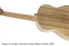 Sergei DeJonge Classical Guitar Black Limba, 2023 Full Rear View