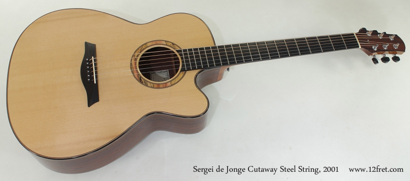 Sergei de Jonge Cutaway Steel String, 2001 full front view