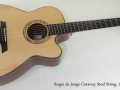 Sergei de Jonge Cutaway Steel String, 2001 full front view