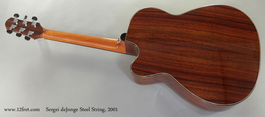 Sergei deJonge Steel String 2001 full rear view