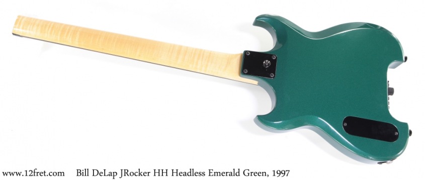Bill DeLap JRocker HH Headless Emerald Green, 1997 Full Rear View