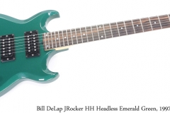 Bill DeLap JRocker HH Headless Emerald Green, 1997 Full Front View