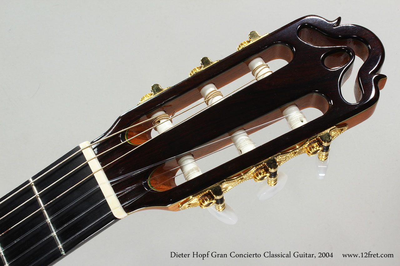 Dieter Hopf Gran Concierto Classical Guitar, 2004 Head Front View