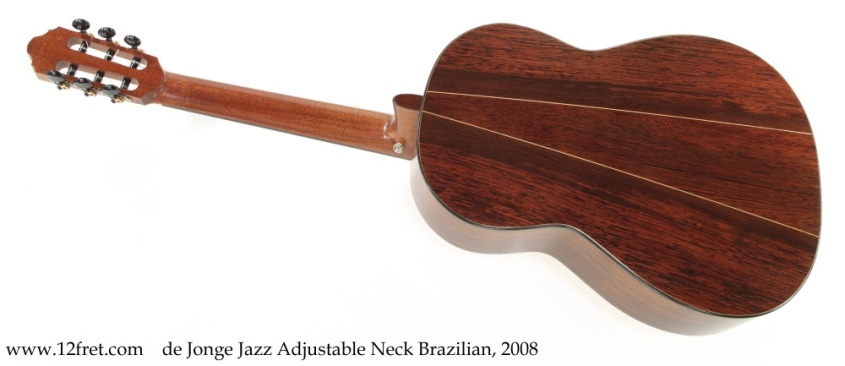 de Jonge Jazz Adjustable Neck Brazilian, 2008 Full Rear View