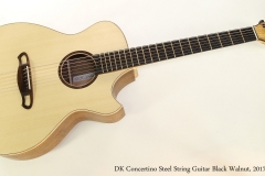 DK Concertino Steel String Guitar Black Walnut, 2017  Full Front View