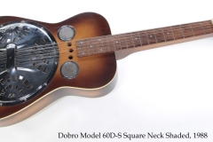 Dobro Model 60D-S Square Neck Shaded, 1988 Full Front View