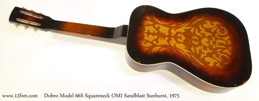 Dobro Model 66S Squareneck OMI Sandblast Sunburst, 1975 Full Rear View