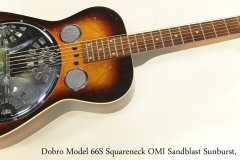 Dobro Model 66S Squareneck OMI Sandblast Sunburst, 1975 Full Front View