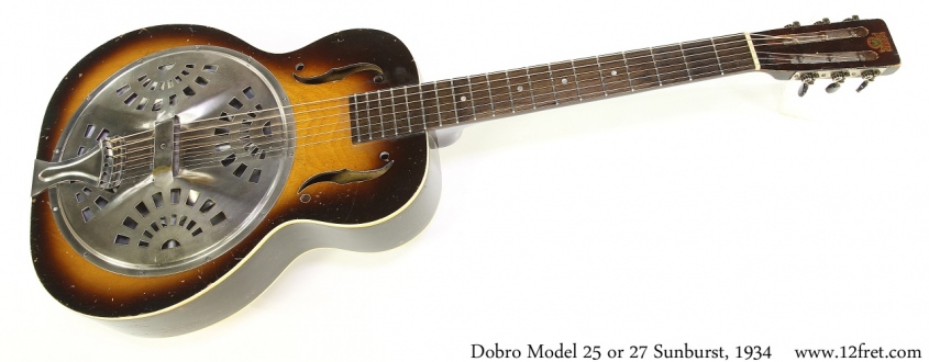 Dobro Model 25 or 27 Sunburst, 1934 Full Front View