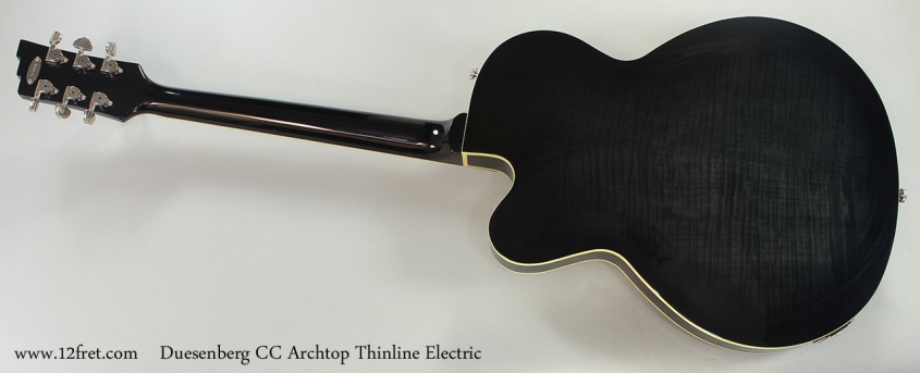 Duesenberg CC Archtop Thinline Electric Full Rear View