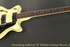 Duesenberg Fullerton TV Thinline Archtop Electric, 2011 Full Front View
