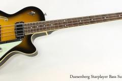 Duesenberg Starplayer Bass Sunburst, 2017  Full Front View