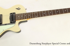 Duesenberg Starplayer Special Creme and Black, 2002  Full Front View