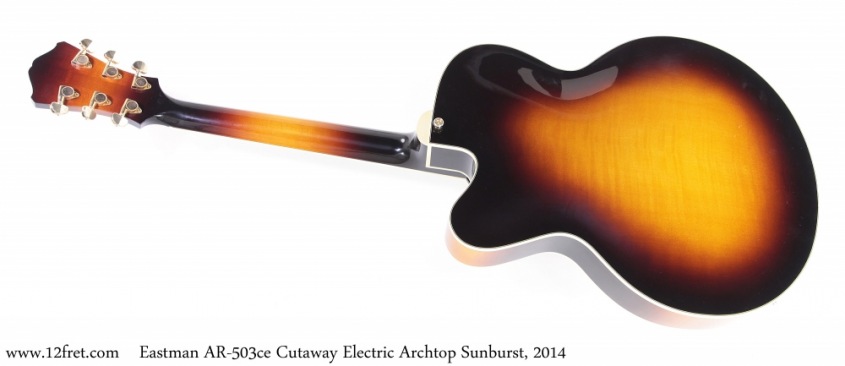 Eastman AR-503ce Cutaway Electric Archtop Sunburst, 2014 Full Rear View