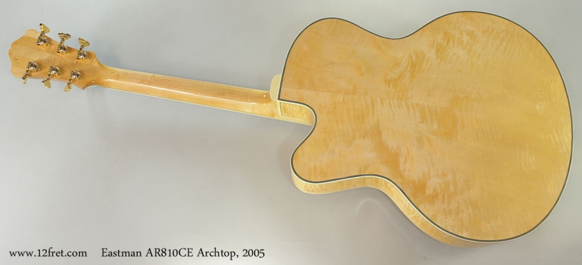 Eastman AR810CE Archtop, 2005 Full Rear View