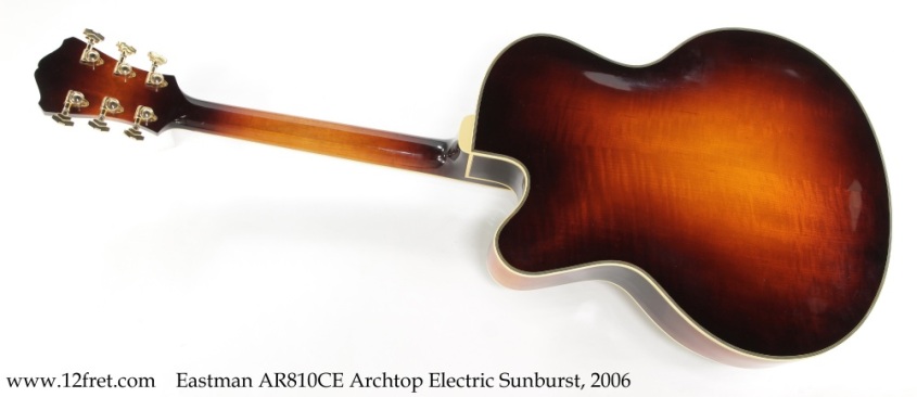 Eastman AR810CE Archtop Electric Sunburst, 2006 Full Rear View