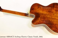 Eastman AR810CE Archtop Electric Classic Finish, 2005 Full Rear View