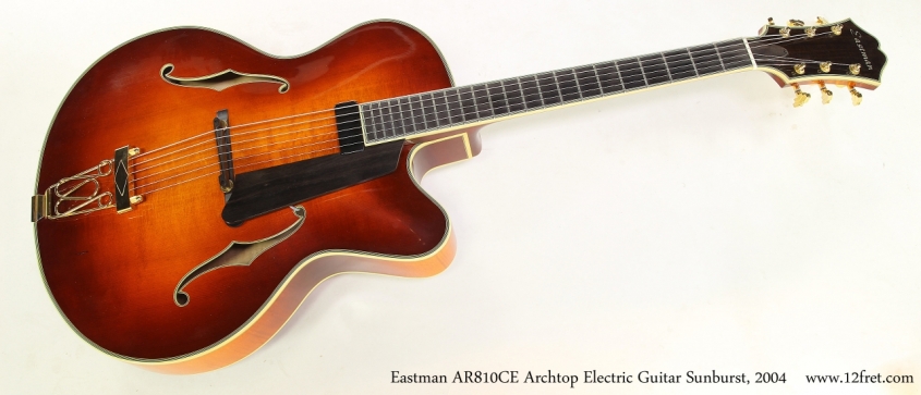 Eastman AR810CE Archtop Electric Guitar Sunburst, 2004   Full Front View