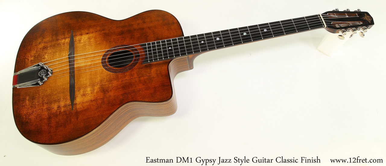 Eastman DM1 Gypsy Jazz Style Guitar Classic Finish Full Front View