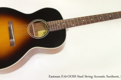 Eastman E10-OOSS Steel String Acoustic Sunburst, 2015  Full Front View