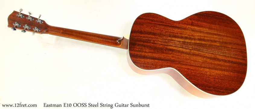 Eastman E10 OOSS Steel String Guitar Sunburst Full Rear View