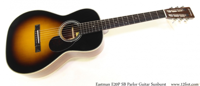 Eastman E20P SB Parlor Guitar Sunburst Full Front View