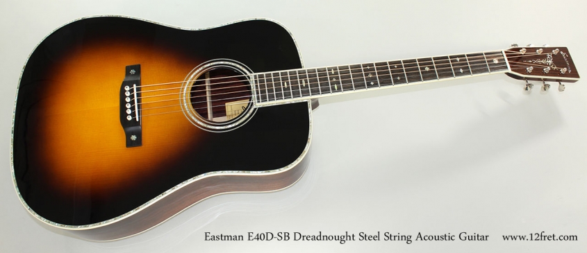 Eastman E40D-SB Dreadnought Steel String Acoustic Guitar Full Front View