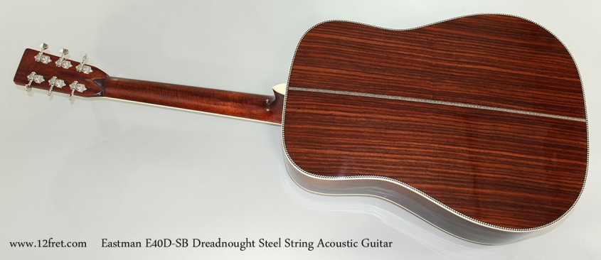 Eastman E40D-SB Dreadnought Steel String Acoustic Guitar Full Rear View