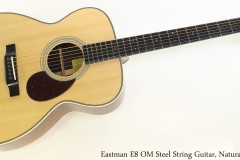 Eastman E8 OM Steel String Guitar, Natural Full Front View