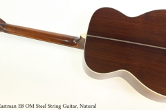 Eastman E8 OM Steel String Guitar, Natural Full Rear View
