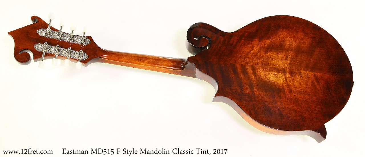 Eastman MD515 F Style Mandolin Classic Tint, 2017 Full Rear View