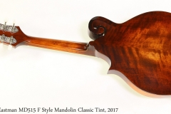 Eastman MD515 F Style Mandolin Classic Tint, 2017 Full Rear View