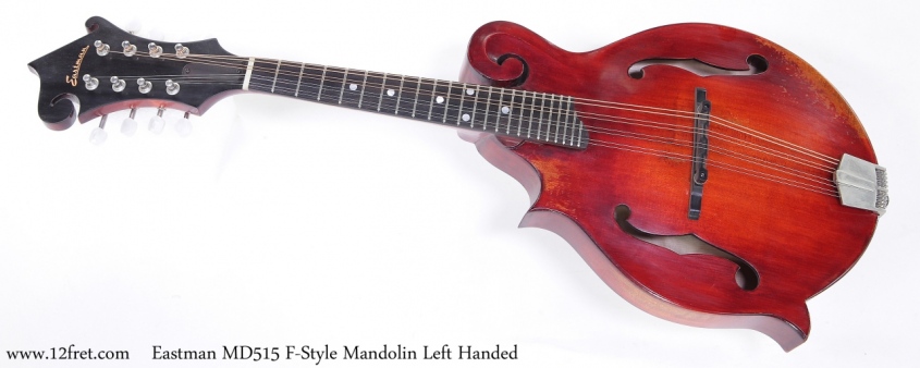 Eastman MD515 F-Style Mandolin Left Handed Full Front View